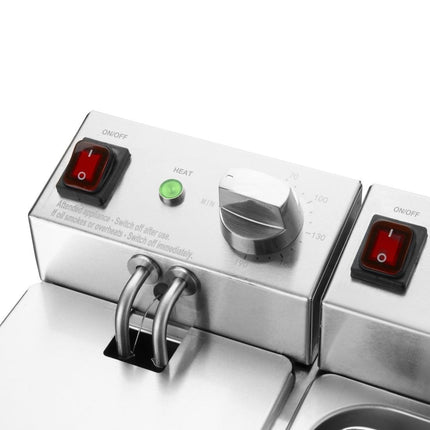 Compact Double Tank Electric Fryer with Dual Baskets | Buffalo | 2 x 3L Tanks | 2 x 2kW Elements 5