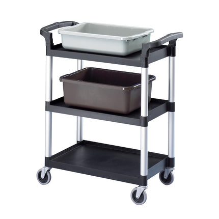 Serving Cart with 3 Shelves, Black | Cambro KD Series 2