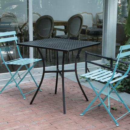 Square Steel Bistro Table Black 70cm | Bolero 7