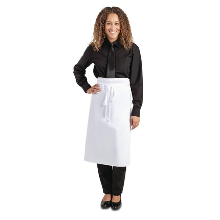White Polyester-Cotton Standard Waist Apron 75x90cm | Whites 8