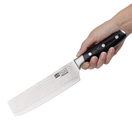 Vogue Tsuki Series 7 Japanese VG-10 Damascus Steel Cleaver 16cm 6