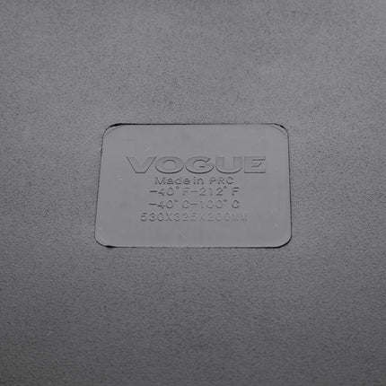 Polycarbonate Gastronorm Container 1/1 Black 200mm | Vogue 6