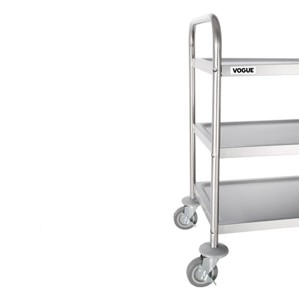 Stainless Steel 3-Tier Serving Trolley Medium | Vogue 4