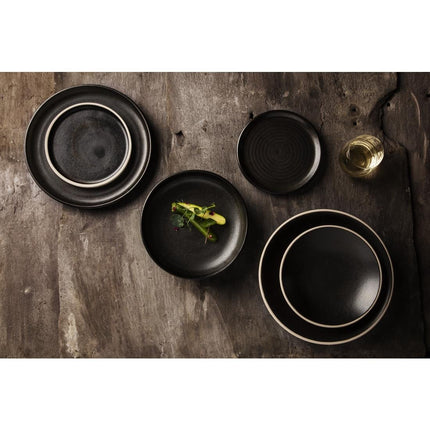Round Black Plates with Narrow Rim 26.5cm | Olympia Canvas 5