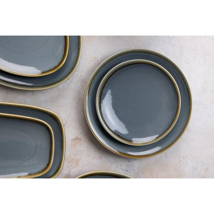 Coupe Dinner Plates Blue 23cm | Olympia Kiln 5
