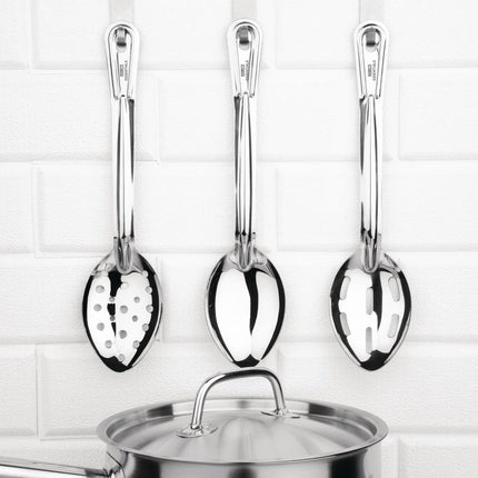 Nisbets Essentials Smooth Stainless Steel Serving Spoon | 11" 4
