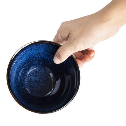 Midnight Blue Reactive Glaze Footed Bowls 115mm | Olympia Luna | Stoneware 3