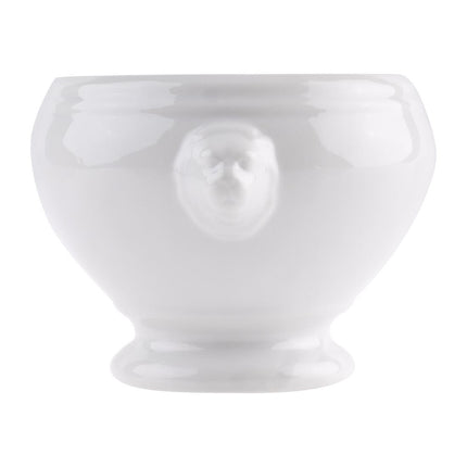 White Porcelain Soup Bowl with Lion Head Design | Olympia Whiteware | 47.5 Cl 6
