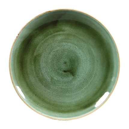 Stonecast Samphire Green Evolve Coupe Plate 22cm | Churchill