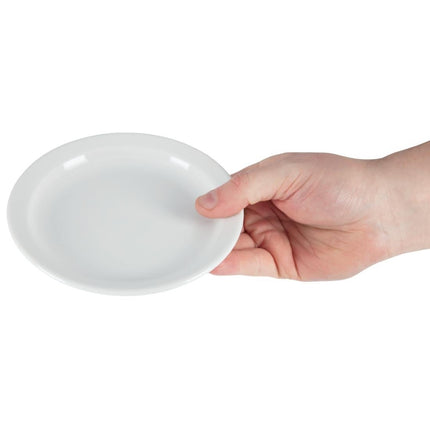 Whiteware Plates with Narrow Rim 15cm | Olympia | Set of 12 4