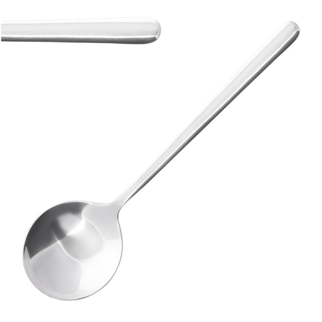 Henley Polished Stainless Steel Soup Spoons (12 pcs) | Olympia