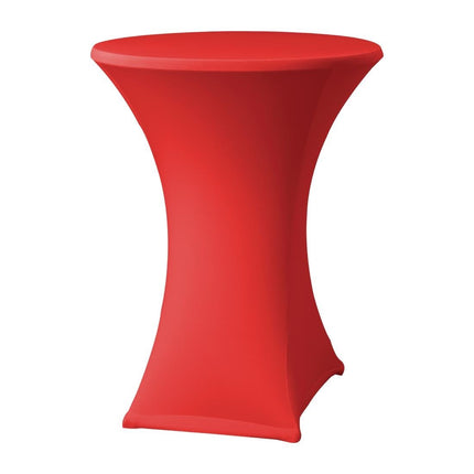 Stretch Table Cover Red Easy-Jersey | Samba | Fits ø85 cm Tables