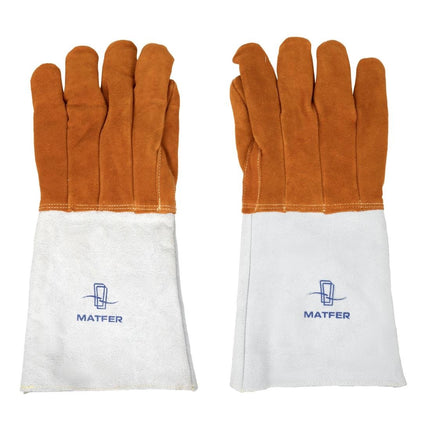 Leather Oven Gloves with Elbow Length | Matfer Bourgeat