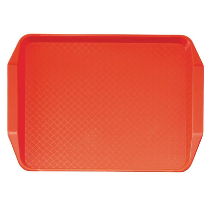 Polypropylene Fast Food Tray with Handles Red 43x30cm | Cambro