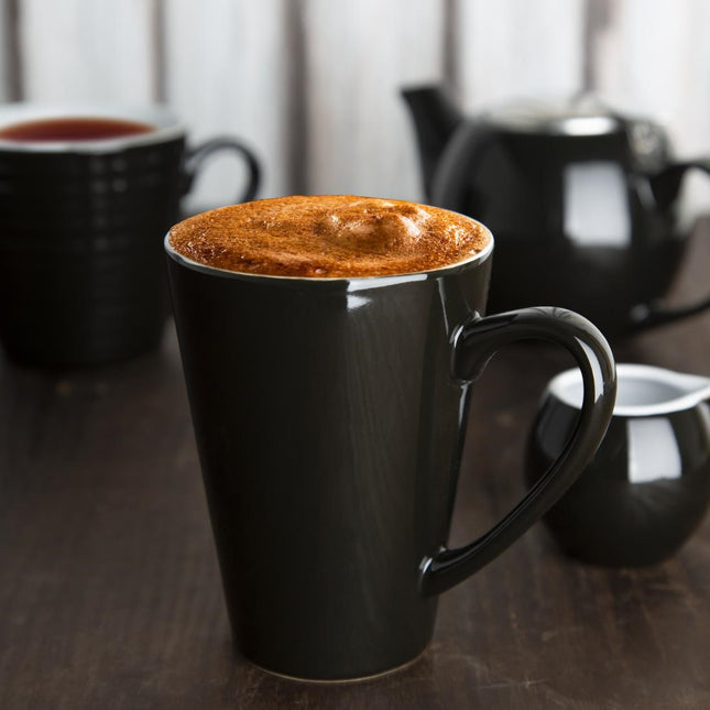 Cafe Latte Cup Black 340ml | Olympia Cafe 2