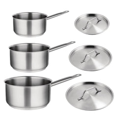 3-Piece Stainless Steel Saucepan Set | Vogue