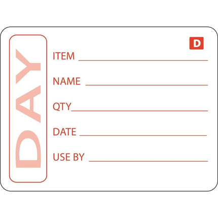 Soluble Food Labels for Prepared Meals | Hygiplas | 250 Pieces | 50x75mm