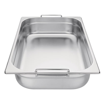 Stainless Steel GN 1/1 Pan with Handles 10cm Depth | Vogue 3
