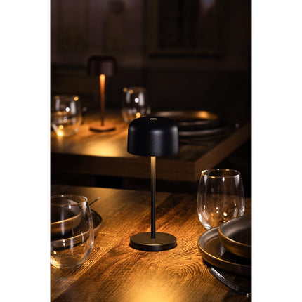 Table Lamp with Round Black Shade 200mm | Olympia Siena 7