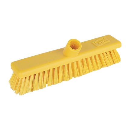 Soft Bristle Broom 30cm Yellow | Jantex Hygiene