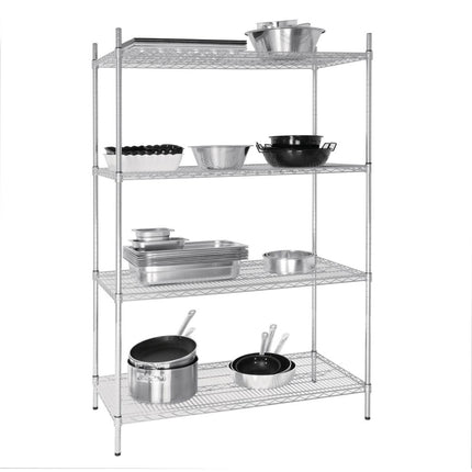 Vogue Multifunctional Storage Rack with 4 Shelves 122x61cm 3