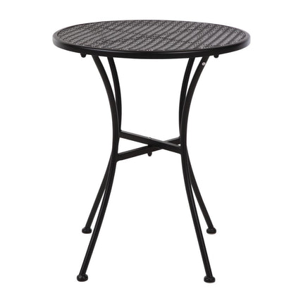 Round Steel Bistro Table Black 60cm | Bolero 5