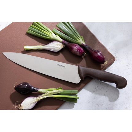 Chef's Knife Brown | Hygiplas | 25cm Stainless Steel Blade 6