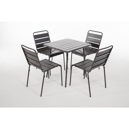 Square Steel Bistro Table Grey 70cm | Bolero 6