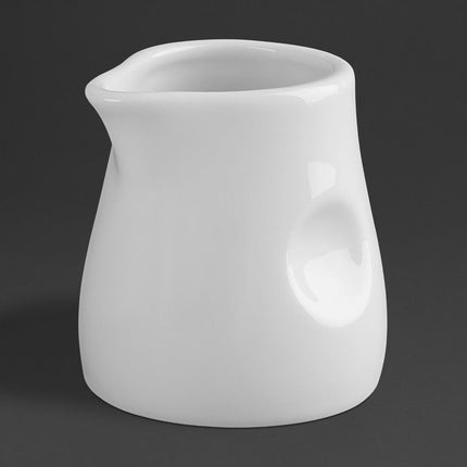 Porcelain Milk Jug 70ml with Grip Dents | Olympia | 6 Pieces