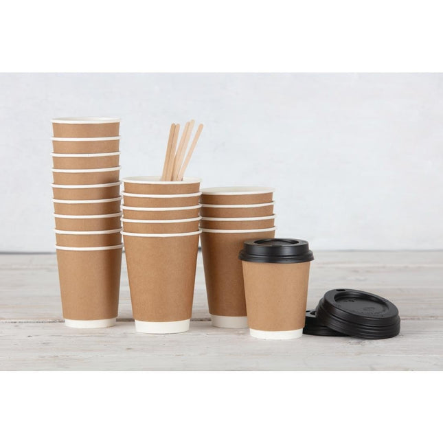 Recyclable Black Lid for Fiesta 225ml Coffee Cups 2