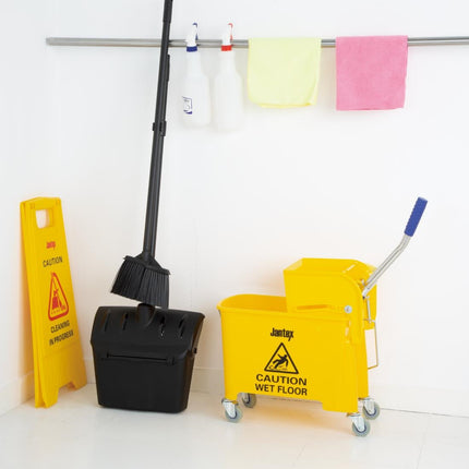 Kentucky Mop Bucket with Wringer Yellow 20L | Jantex 5