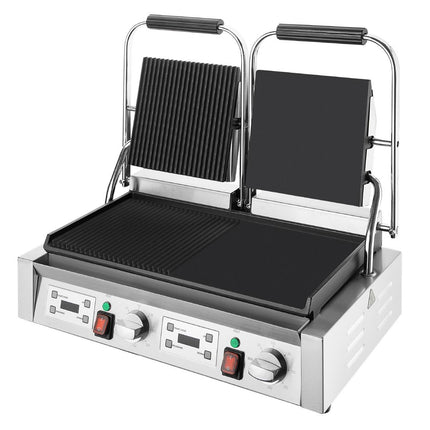 Double Contact Grill with Flat & Ribbed Plates | Buffalo 5