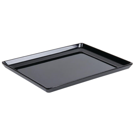 Flat Melamine Platter Black GN 1/1 | APS Float