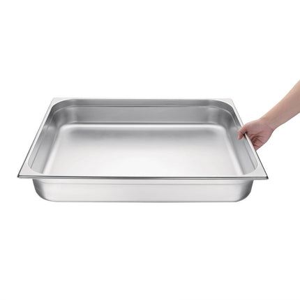 Stainless Steel GN 2/1 Container 100mm Depth | Vogue 2