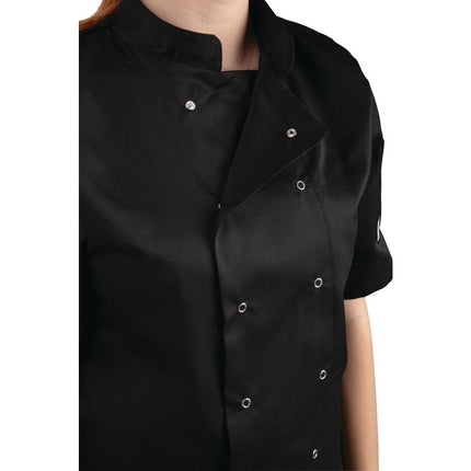 Whites Vegas Unisex Short Sleeve Chef Jacket Black XL 2