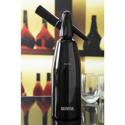 Soda Siphon for Carbonating Water | Olympia 1L Black 3