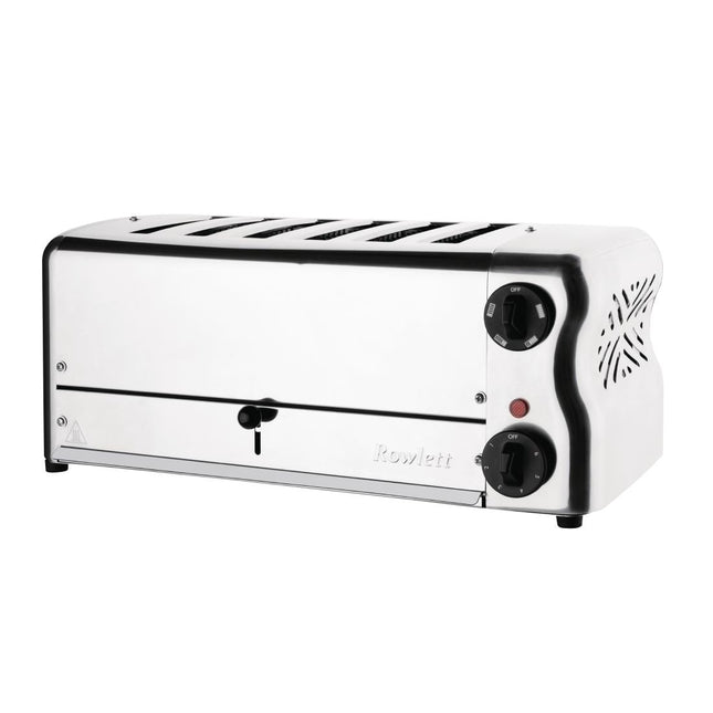 6-Slot Chrome Toaster with Timer | Rowlett Esprit | Includes 2 Spare Elements & 2 Toast Holders 2