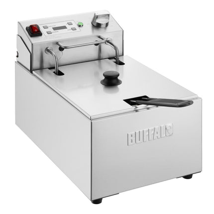 Single Electric Fryer with Timer | Buffalo | 5L Stainless Steel Tank