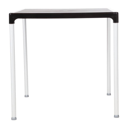 Square Hospitality Table with Aluminum Legs | Bolero | 75cm | Black 4