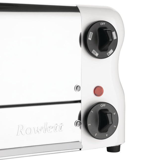 6-Slot White Toaster with Timer | Rowlett Esprit | Includes 2 Spare Elements & 2 Toast Holders 2
