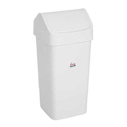 White SYR Waste Bin with Swing Lid 2