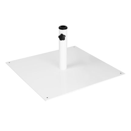 Flat Metal Parasol Base in White | Bolero | 18 kg 2