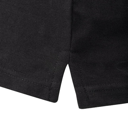Unisex Black Polo Shirt L | Durable Polyester/Cotton Piqué 8