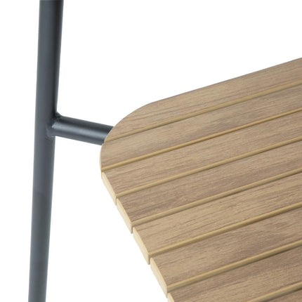 Stackable Garden Chairs with Wood Effect | Bolero Santorini Series | Set of 4 5