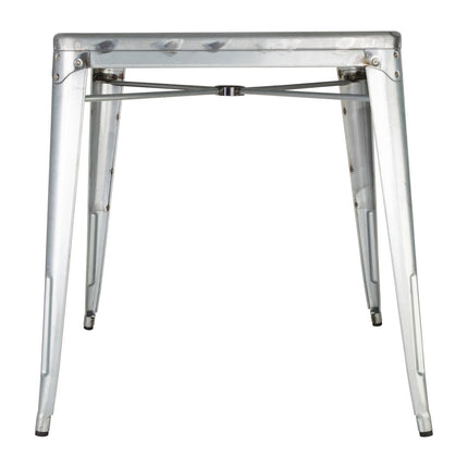 Square Galvanized Steel Bistro Table 668 mm | Bolero 2