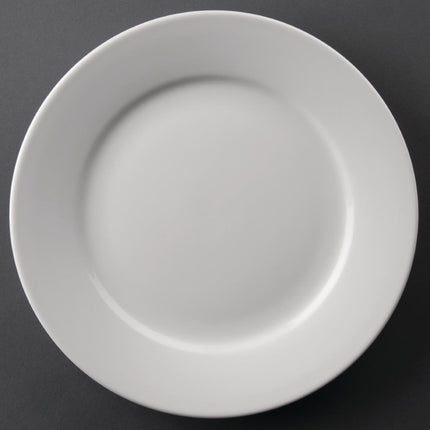 Wide Rim Plates 22.8cm | Olympia Athena | 12 Pieces