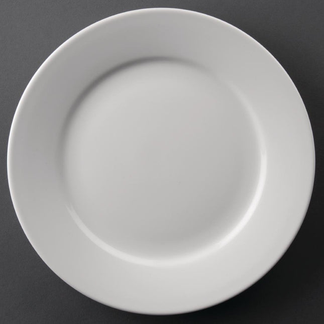 Wide Rim Plates 22.8cm | Olympia Athena | 12 Pieces