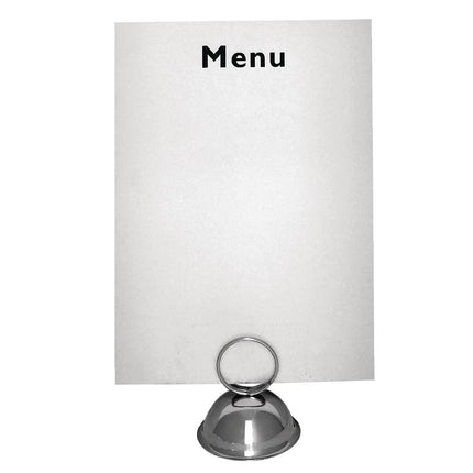 Ring-Shaped Stainless Steel Menu Card Holder | Olympia 2