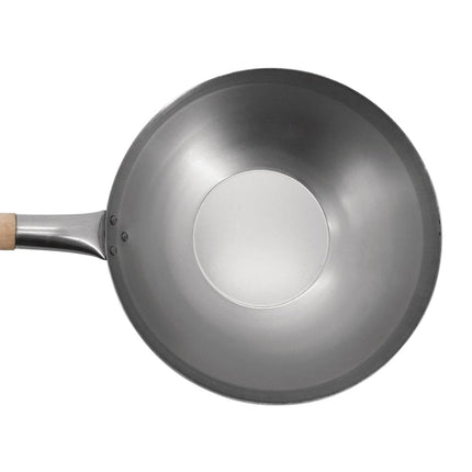 Light Steel Wok with Flat Bottom 330 mm | Vogue 4