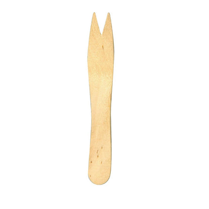 Compostable Wooden Fry Forks 9.5cm | Fiesta